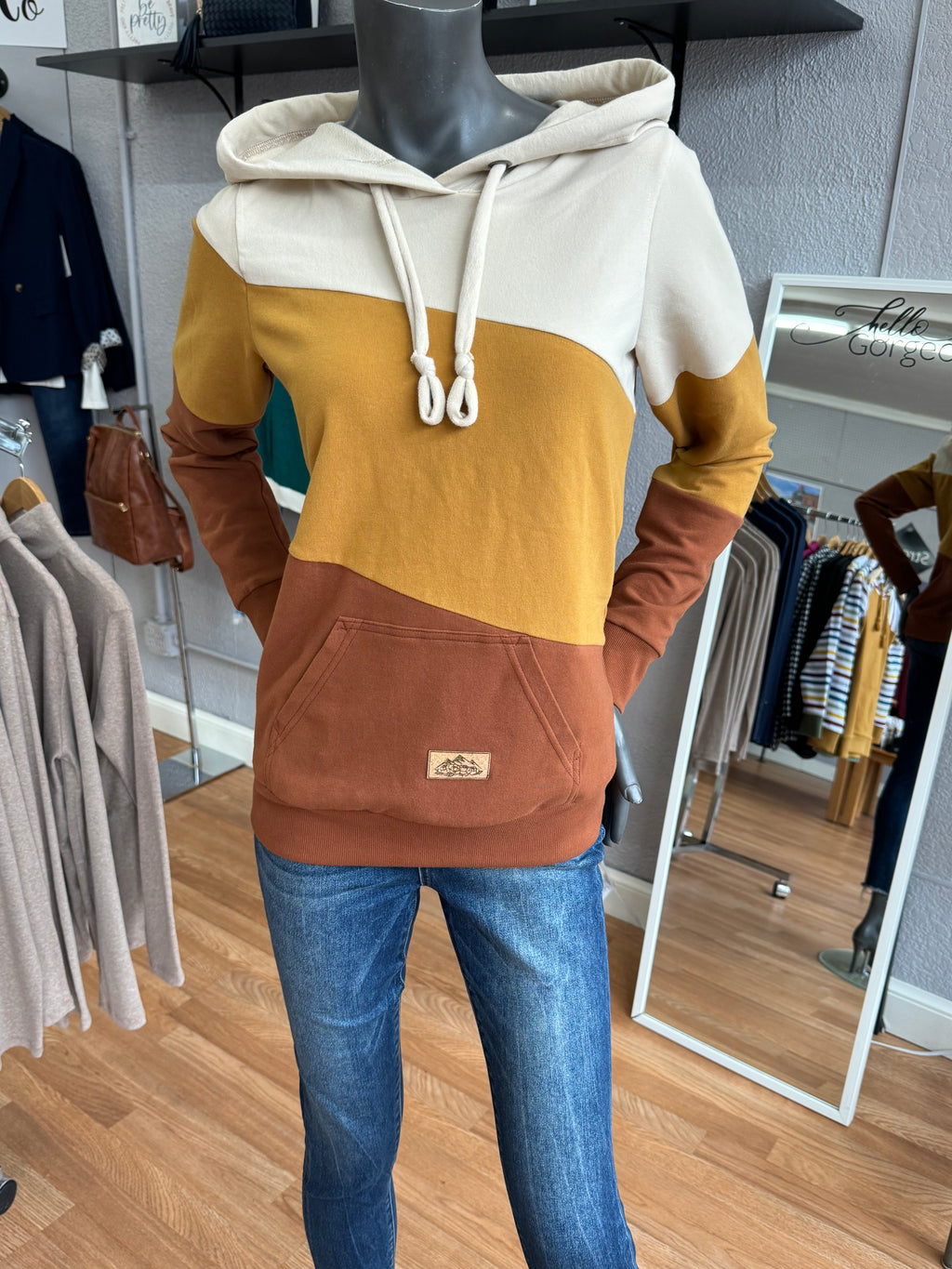 Adventure Hoodie- Diagonal Colorblock