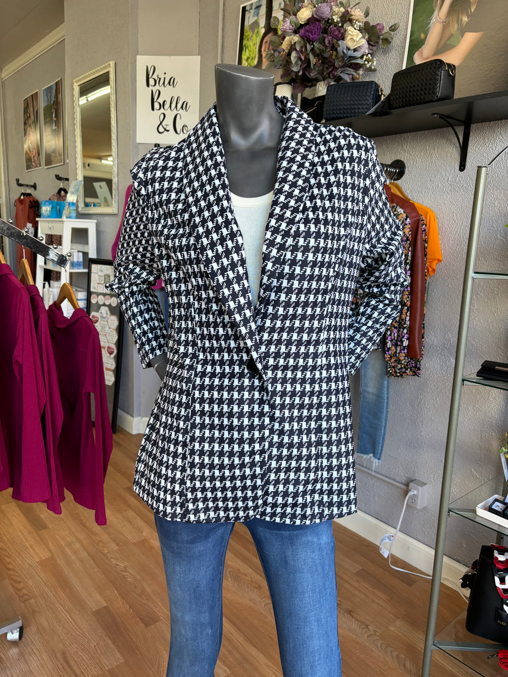 Houndstooth Blazer