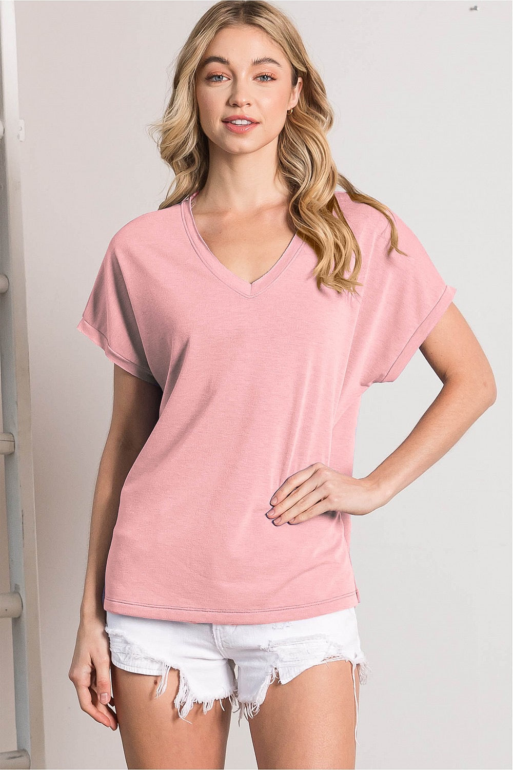 V-Neck Short Sleeve Top