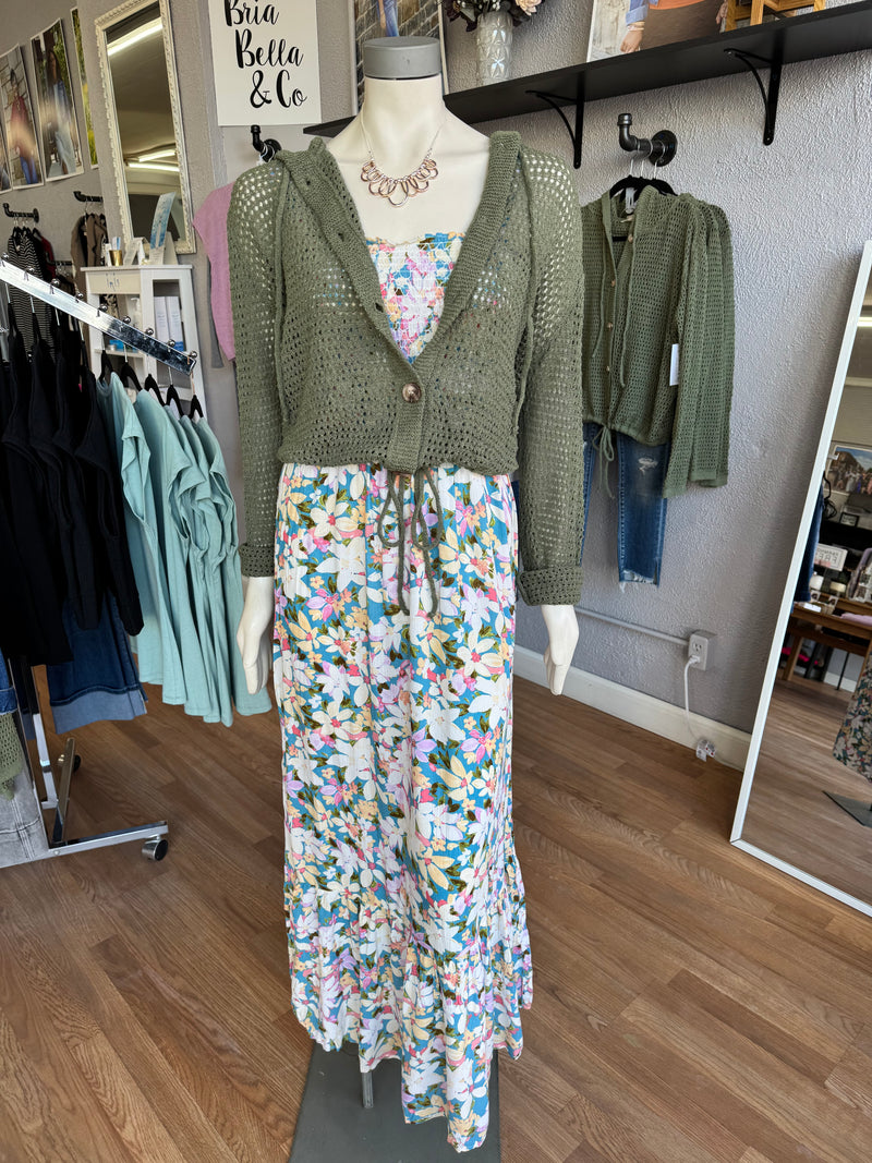 Blue floral maxi - Bria Bella & Co.