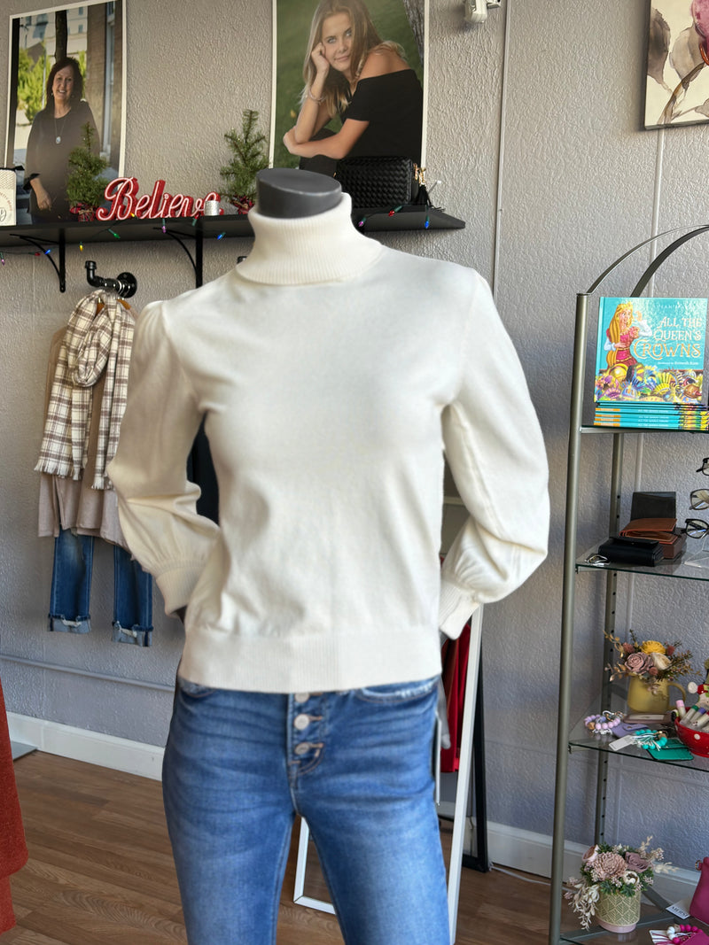 Turtle Neck Cream Sweater