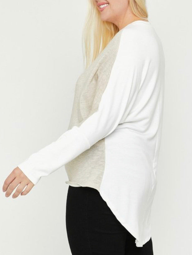 2 Tone Plus Size Top