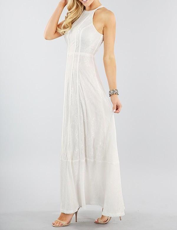  Bria Bella & Co - White Lace Halter Dress