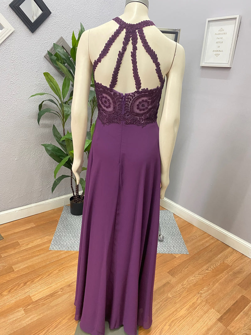 Embroidered Long Formal Dress