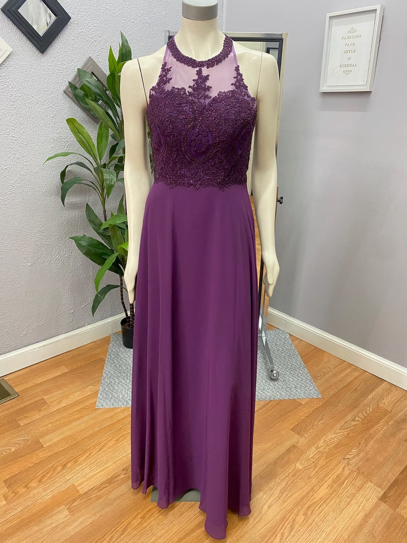 Embroidered Long Formal Dress